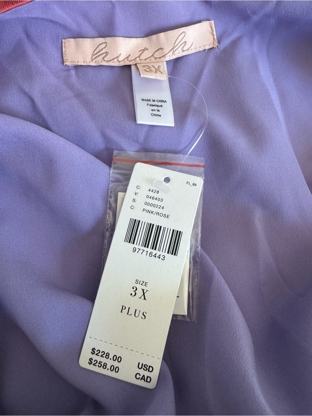 Hutch Pink and Lavender Floral Wrap Midi with Voluminous Sleeves - Picture 6 of 6